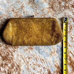 Gold Beaded Evening Clutch